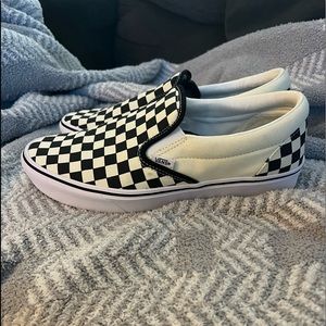 VANS women checkered slip on sneakers